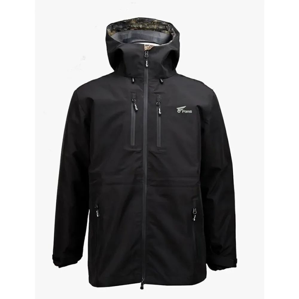 8 Fans Men's Hooded Jacket - 20000mm Waterproof Coats for Outdoor Work Hiking
